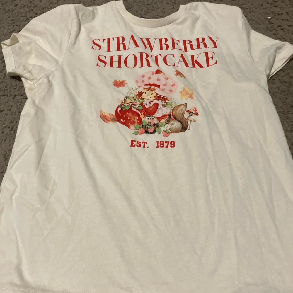 Target White Strawberry Shortcake Tee